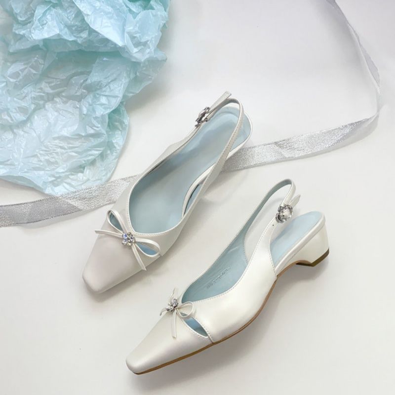 Damen Slingback Ballerinas mit eleganter Schleifenverzierung R&B