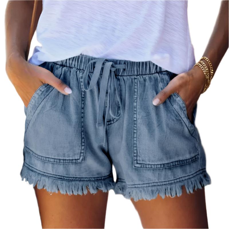 R&B | High-Waist Denim-Shorts