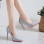 Damen Elegante Stiletto-Pumps mit hochglänzender Oberfläche R&B
