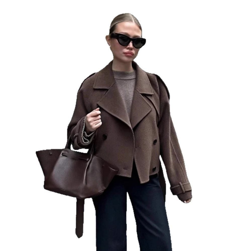 Damen Elegante und lässige Wolljacke R&B