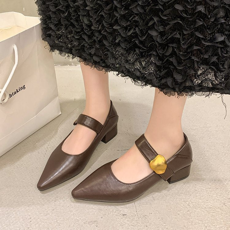 Damen elegante Pumps mit verstellbarem Riemen und edlem Design R&B