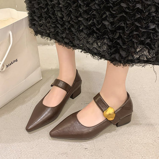 Damen elegante Pumps mit verstellbarem Riemen und edlem Design R&B
