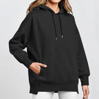 Damen Oversized Kapuzenpullover mit Taschen und Kängurustil R&B