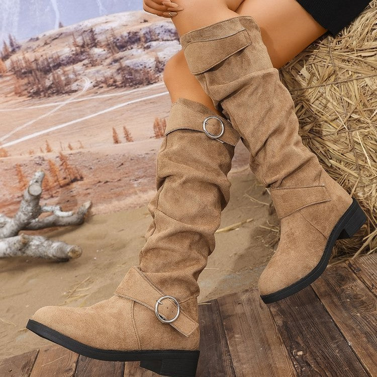 Damen Hohe Stiefel mit modischem Ringdetail und komfortablem Innenfutter R&B