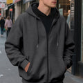 Herren Zip-Hoodie mit praktischen Taschen und atmungsaktiver Fleece-Innenausstattung R&B