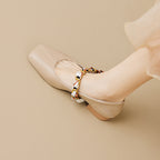 Damen Ballerinas mit eleganter Schnallenakzent und klassischem Design