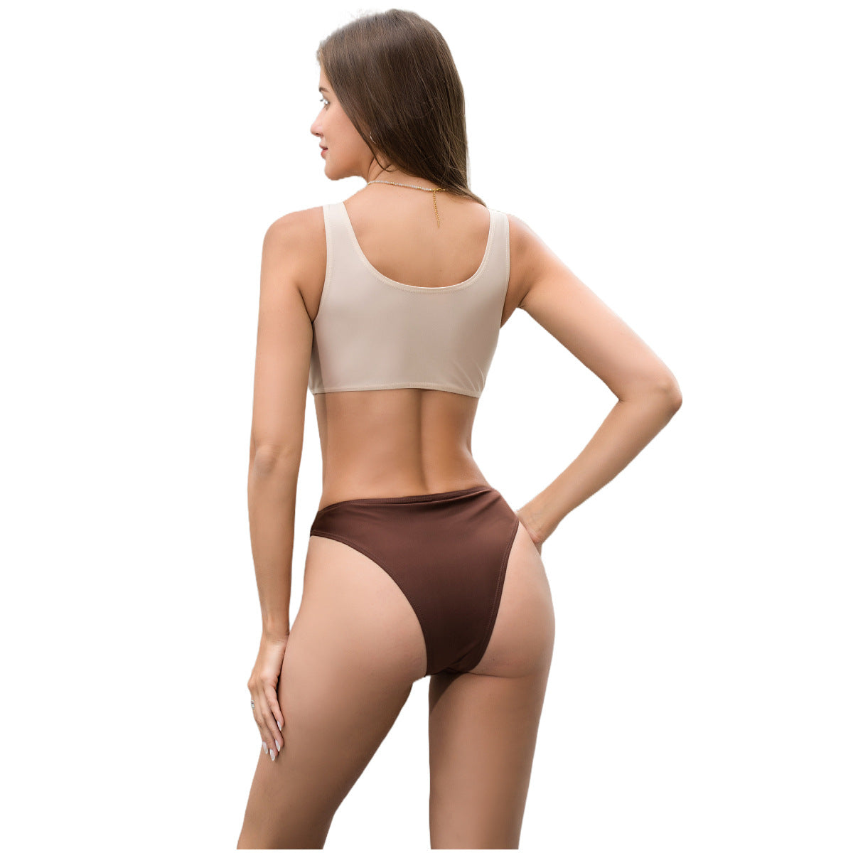 Damen Einteiler Badeanzug mit innovativem Cut-Out und schickem Ringdetail R&B