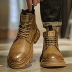 Damen Robuste Lederstiefeletten mit rutschfester Sohle und modischem Design R&B
