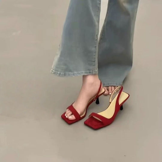 Damen Slingback Sandalen mit Punktmuster R&B