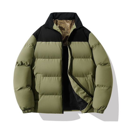 Herren isolierte Steppjacke mit hohem Kragen und praktischen Taschen R&B