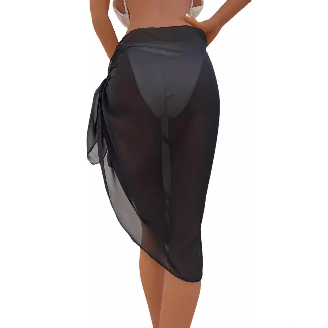 Damen eleganter beachy Sarong mit Binde-Detail R&B