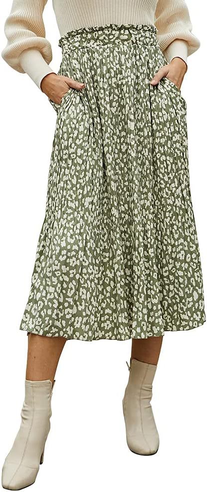 Damen Maxirock mit modischem Animal Print R&B