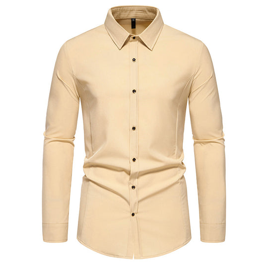 Herren modisches Langarmhemd mit elegantem Schnitt R&B
