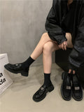 Damen elegante Loafers mit modischen Schnallenverzierungen R&B