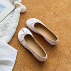 Damen Ballerinas mit modischem Schleifen-Detail und hochwertiger Oberflächenstruktur R&B