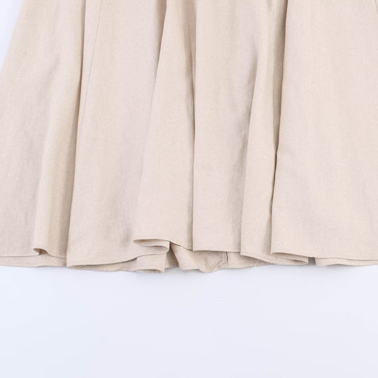 Damen V-Ausschnitt Kleid mit voluminösen Puffärmeln und schwingendem Rock R&B