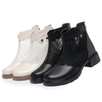 Damen Stiefeletten mit atmungsaktivem Netzdesign und robustem Blockabsatz R&B