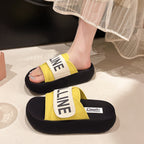 Damen Slide-Sandalen mit breitem, verstellbarem Riemen und rutschfester Sohle EB