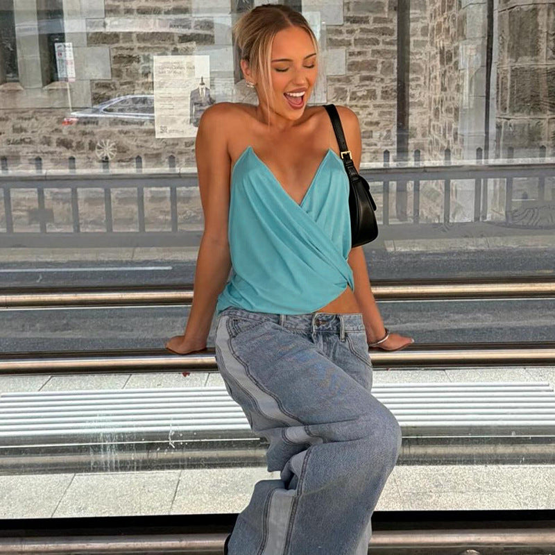 Damen Wickeltop R&B