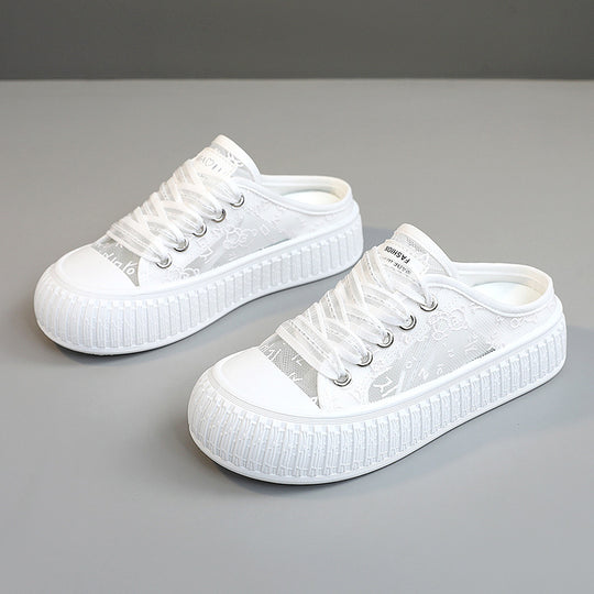 Damen Sneaker mit atmungsaktiver Obermaterialstruktur und elastischem Futter R&B