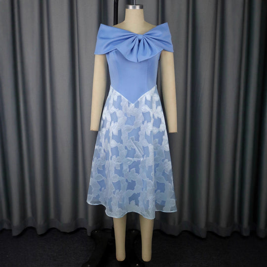 Damen Elegantes Cocktailkleid mit übergroßem Schleifen-Detail R&B