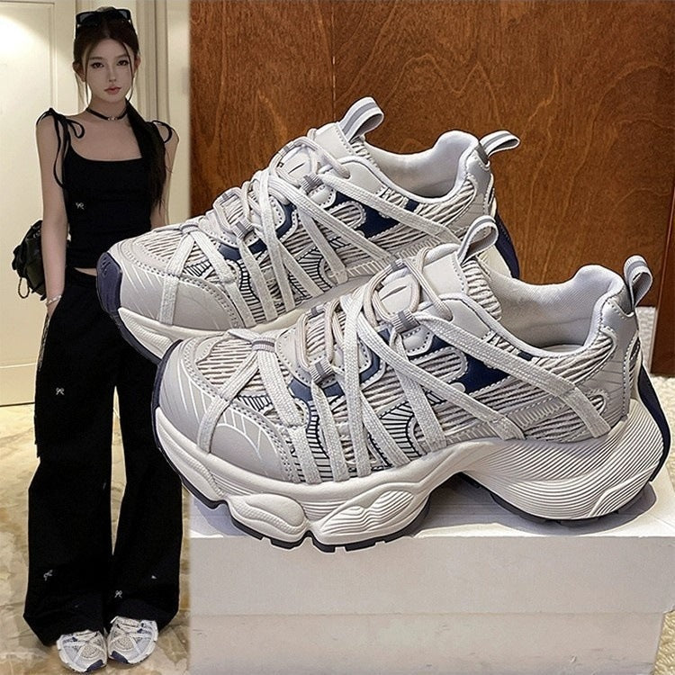 Damen Sportliche Lauf-Sneaker mit atmungsaktiver Mesh-Oberfläche und dämpfender Sohle R&B