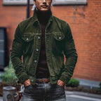 Herren modische Kordjacke mit praktischen Taschen und klassischem Schnitt R&B