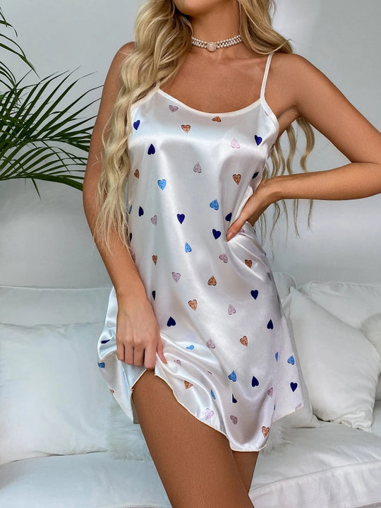 Damen Satin Nachthemd R&B