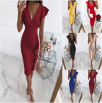 Damen Wickelkleid mit Rüschendetails R&B
