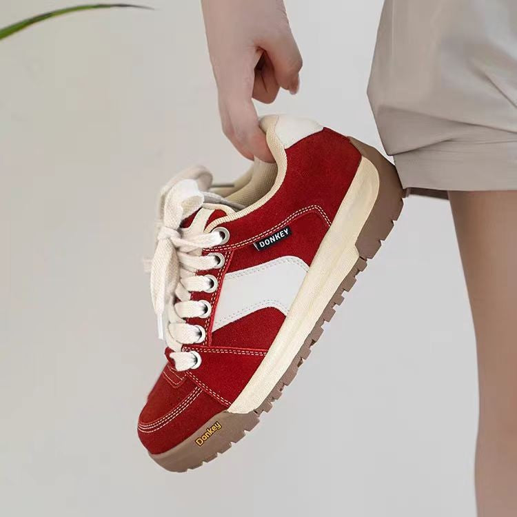 Damen Sportliche Sneakers mit weichem Wildleder-Obermaterial