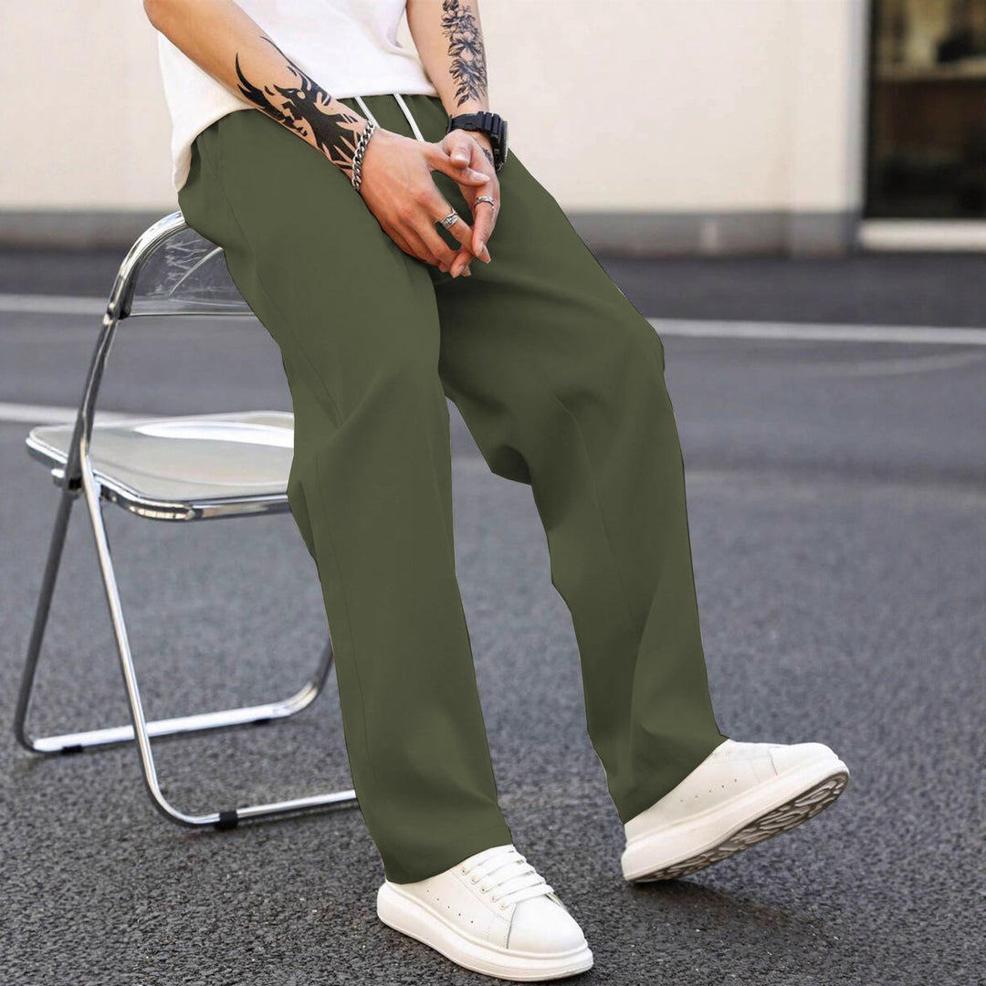 Herren modische Freizeithose mit weiter Passform und elastischem Bund R&B