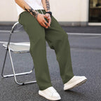 Herren modische Freizeithose mit weiter Passform und elastischem Bund R&B