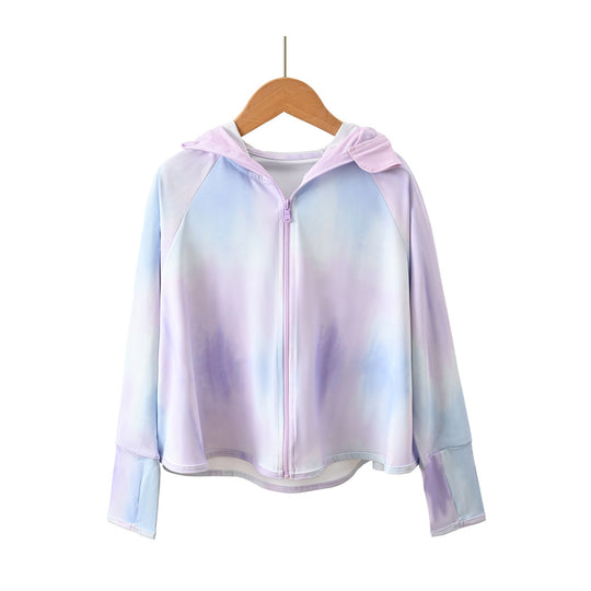 Mädchen funktionale UV-Schutzjacke mit Kapuze R&B
