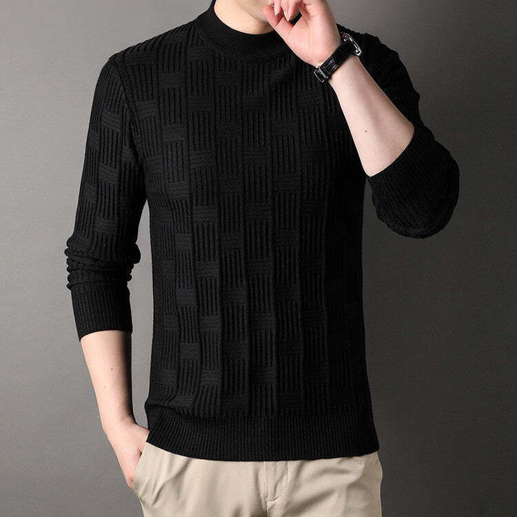 Herren Feinstrickpullover mit modernem Strukturdesign R&B