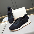 Damen Sportliche Strick-Sneaker mit atmungsaktiver Oberfläche und elastischem Schnürsystem R&B