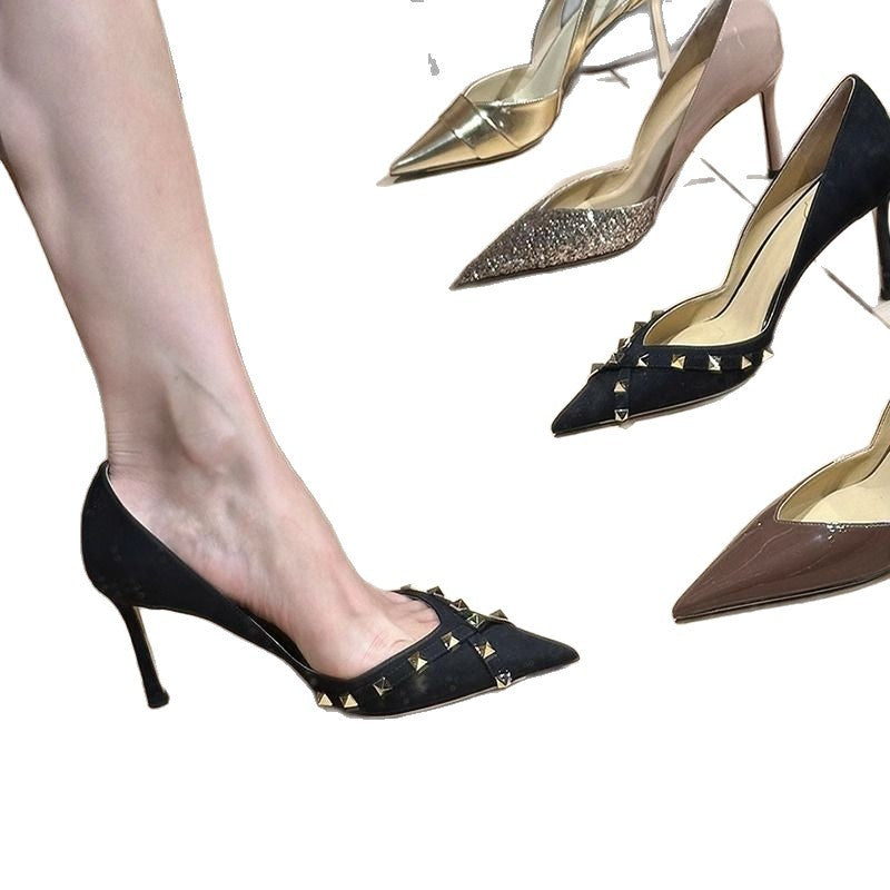 Damen spitze High Heel Pumps mit luxuriösem Schnallen-Design R&B