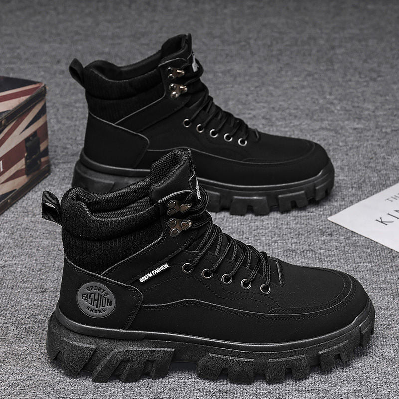 Damen hochgeschnittene Winterstiefel mit rutschfester Sohle und isolierendem Futter