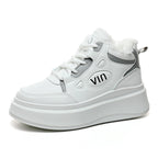 Damen modische High-Top Sneakers mit kuscheligem Innenfutter und robustem Sohlenprofil R&B