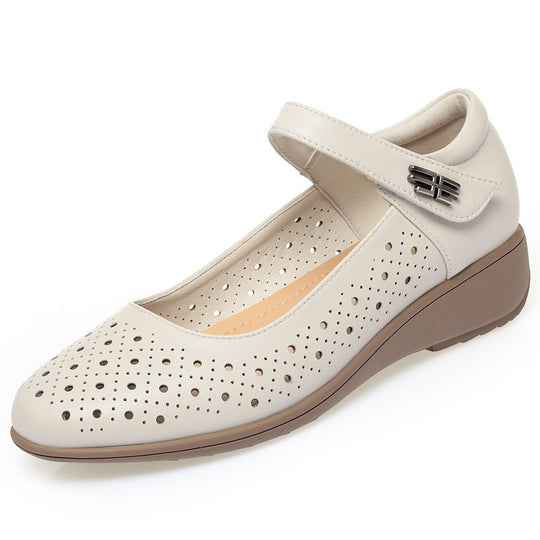 Damen Ballerinas mit verstellbarem Riemen und luftiger Lochoptik R&B