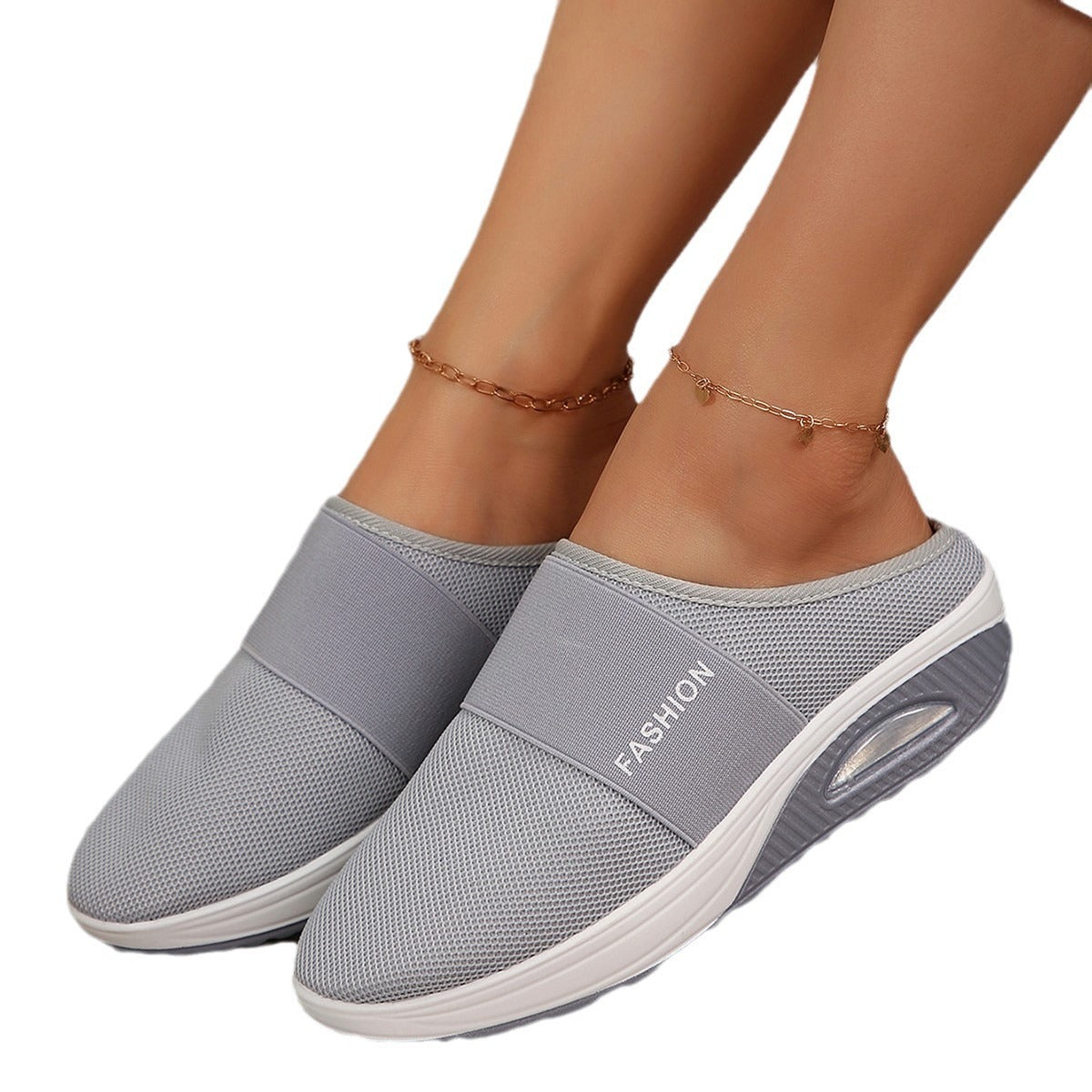 Damen Bequeme Slip-On Clogs mit atmungsaktiver Mesh-Oberfläche und flexibler Sohle