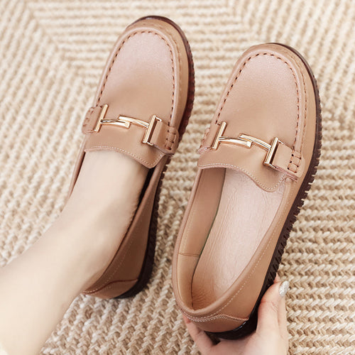 Damen Elegante Mokassins mit modischen Schnallendetails und bequemer Sohle R&B
