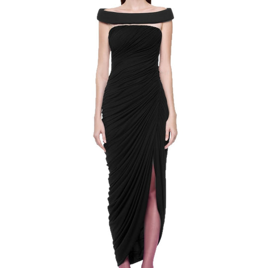 Damen Elegantes Abendkleid mit Off-Schulter-Design und raffiniertem Drapé R&B