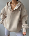 Damen oversized Kapuzenpullover mit lässigem Schnitt und sportlicher Ästhetik R&B
