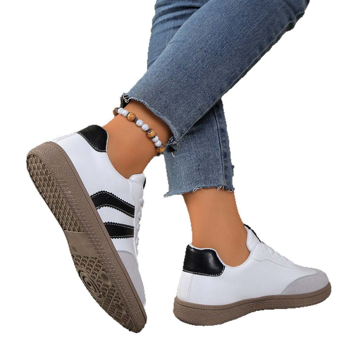 Damen Sportliche Sneakers mit eleganten Metallic-Details R&B