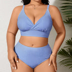 Damen Hochtaillierter Bikini mit modischem Streifenmuster