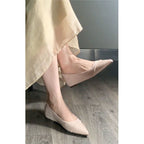 Damen elegante Slingback-Mules mit spitz zulaufendem Design