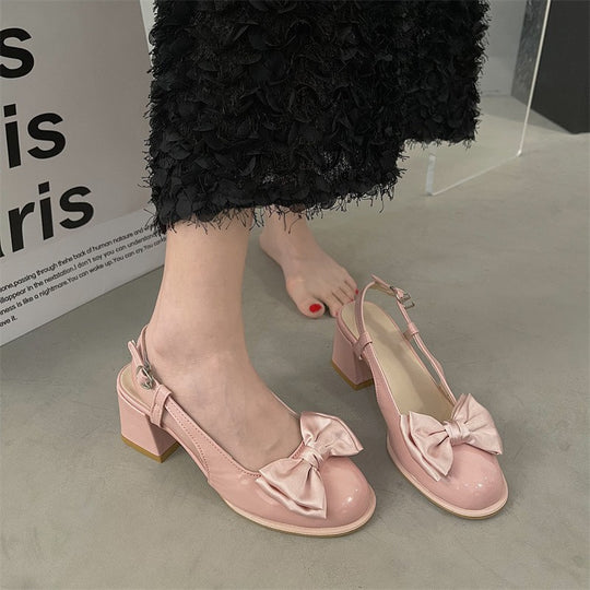 Damen Sling Heels mit floralem Akzent R&B