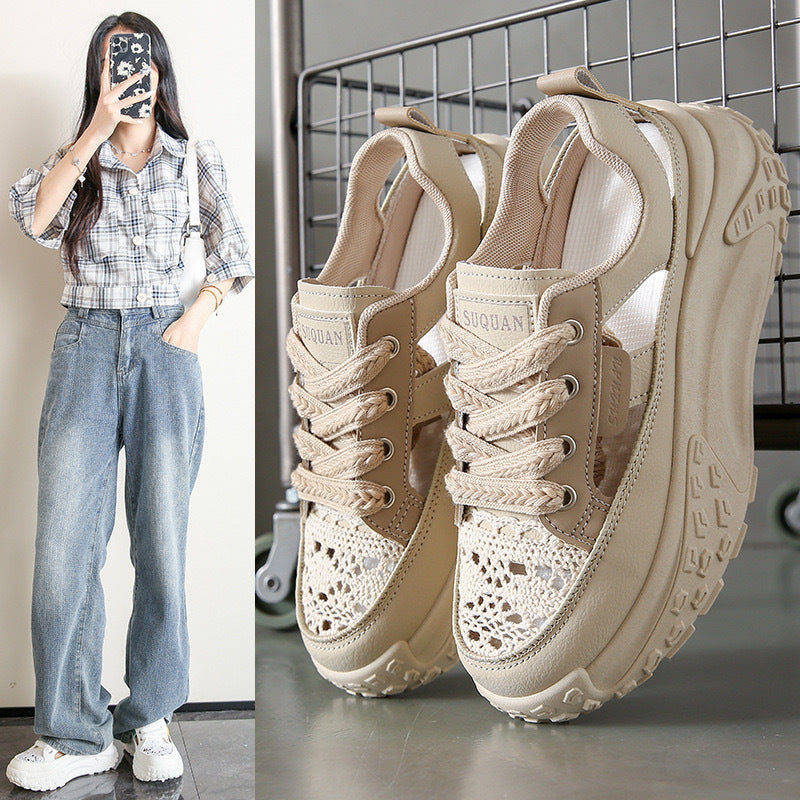 Damen modische Sneakers mit luftigen Einsätzen und komfortabler Dämpfung R&B