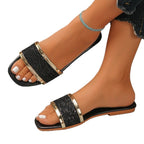 Damen Glamouröse und elegante Riemensandalen mit floralem Design R&B