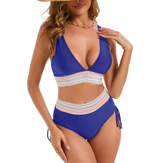 Damen Hochtaillierter Bikini mit raffinierter Rückenschnürung R&B